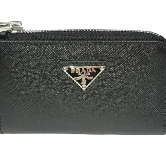 PRADA SAFFIANO POUCH KEY CHAIN - WALLET - CARD HOLDER - Picture 6 of 11